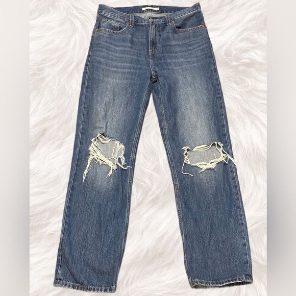 Levi's Other - Levi’s Low Pro Straight Denim Jeans 28 Grunge Distressed Ripped Low Waist